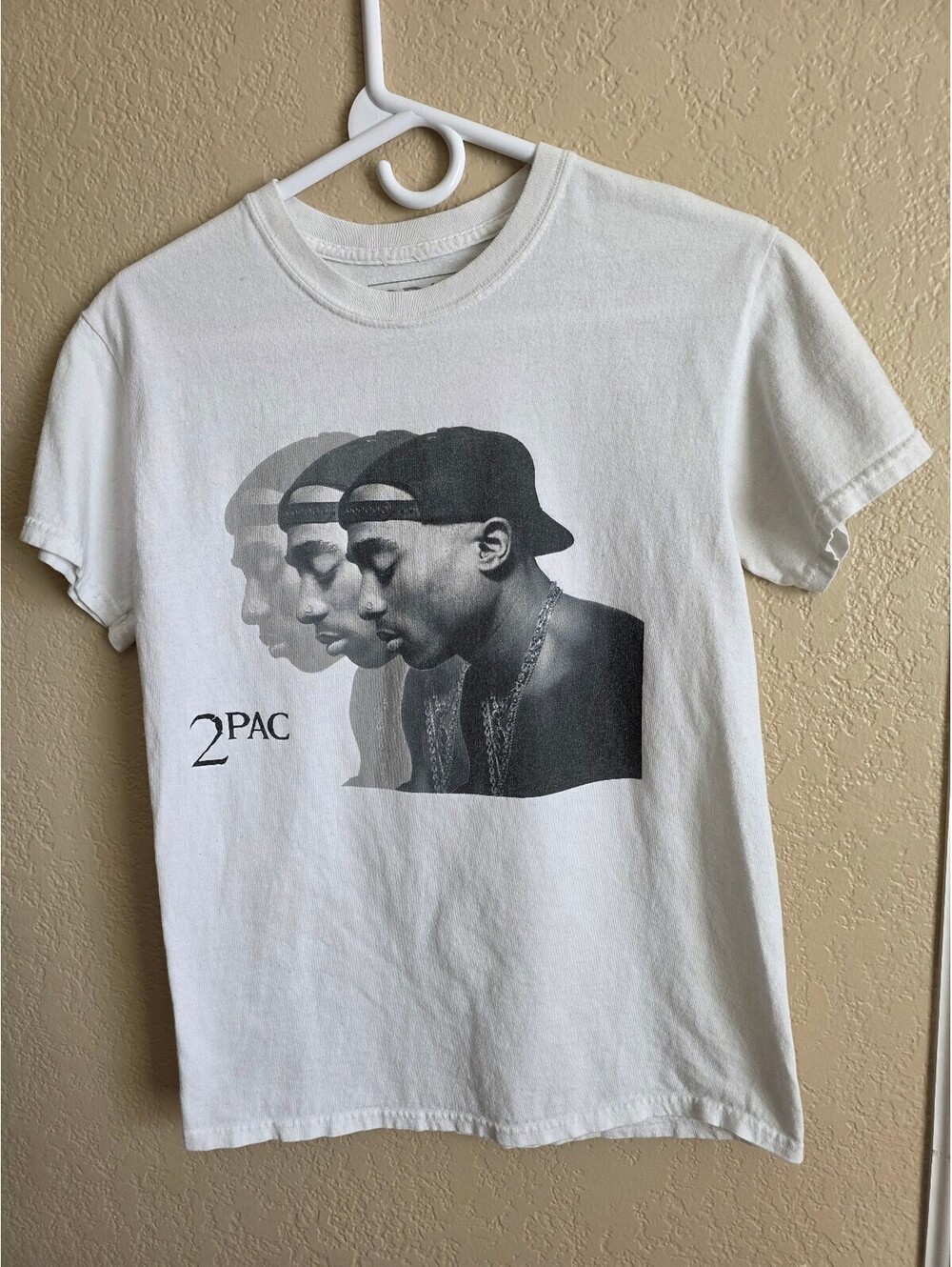 2PAC Graphic White T-Shirt Size Small